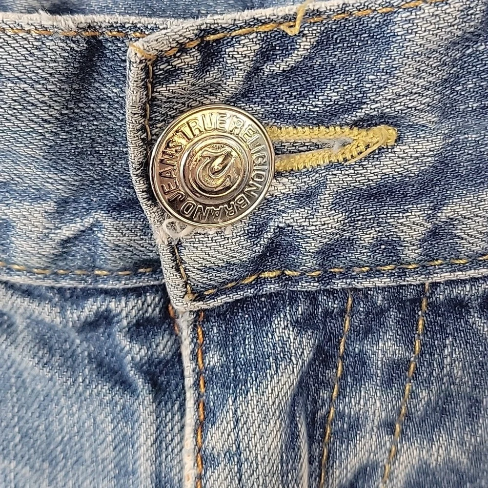 Y2K Rare True Religion Camo Flap Straight Flared Baggy Jeans‎ 34/32